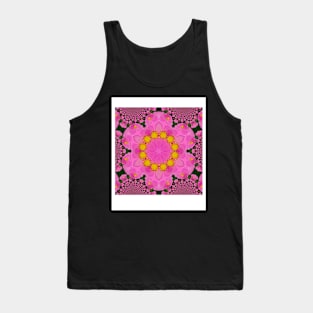 Mandala type of pattern from pink flower Tank Top